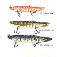 1pc 1011 513cm loach bionic lure multi articulated bait 9 segments crankbaits fishing tackle wobblers for pike goods fishing