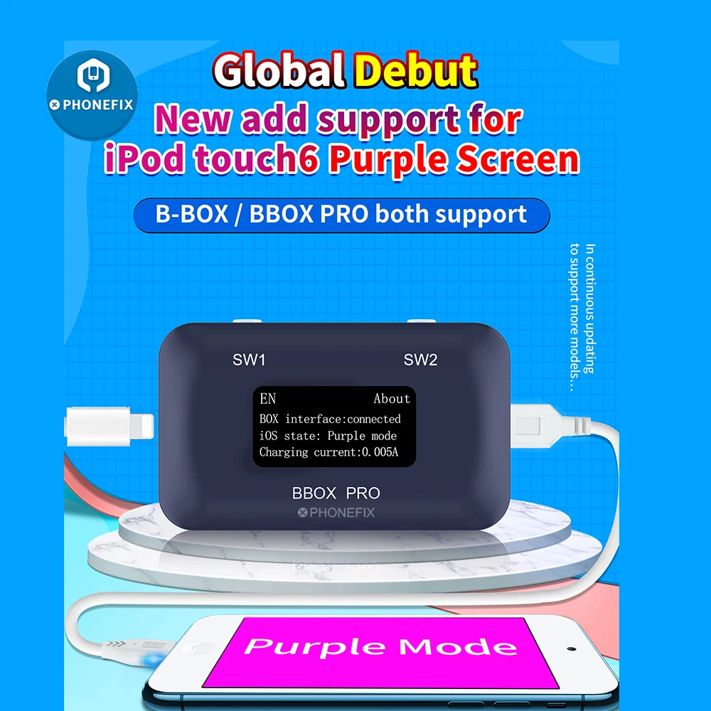 JC B BOX Pro не требуется разборка Nand программатор DFU фиолетовый режим для iPhone iPad Air Mini