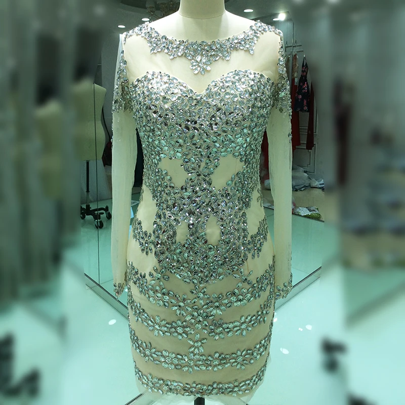 Женское Короткое Вечернее Платье До Колена платье с открытой спиной и длинными