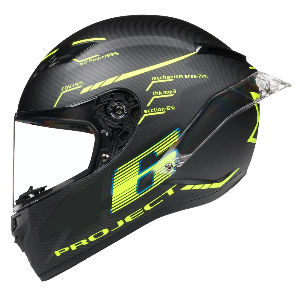 X анфас мотоциклетный шлем (не настоящее углеродное волокно) Casco De Moto DOT