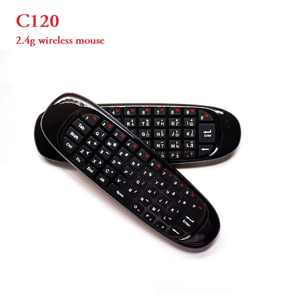 

Пульт дистанционного управления для ТВ-приставки, C120, 2,4 ГГц, беспроводная клавиатура, Air Mouse, английский язык