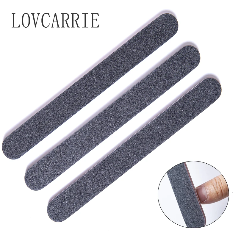 LOVCARRIE 7 шт./компл. пилка для ногтей 100 180 блок буфер профессиональный черный круглый