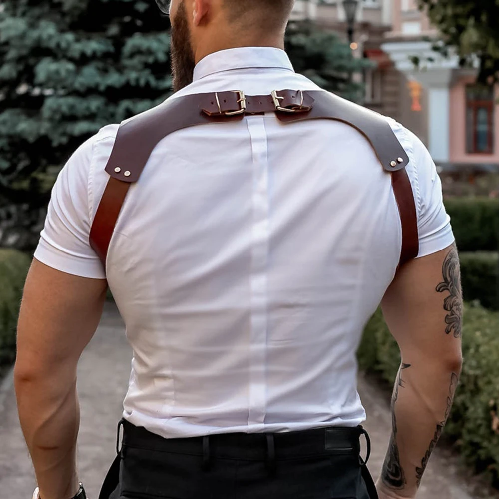 B.CYQZ портупея Мужская Регулируемая Фетиш кожа сексуальный Бондаж Клетка ремешок