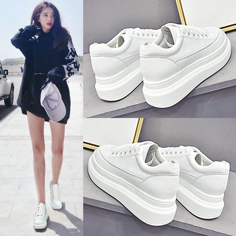 

2021 new fashion sports shoes, all-match casual, increased white shoes