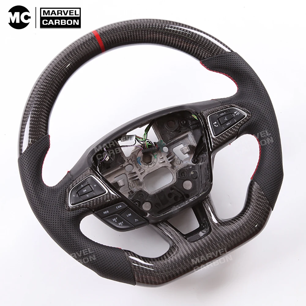 

100% Real Carbon Fiber Steering Wheel for For-d Focus RS ST
