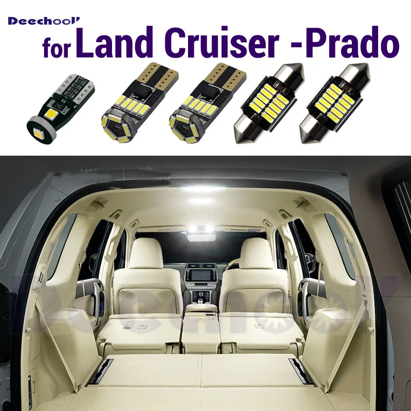 

Deechooll Canbus For Toyota Land Cruiser 80 100 200 Prado 120 150 FJ Vehicle LED Interior Light License Plate Lamp Kit Car Light