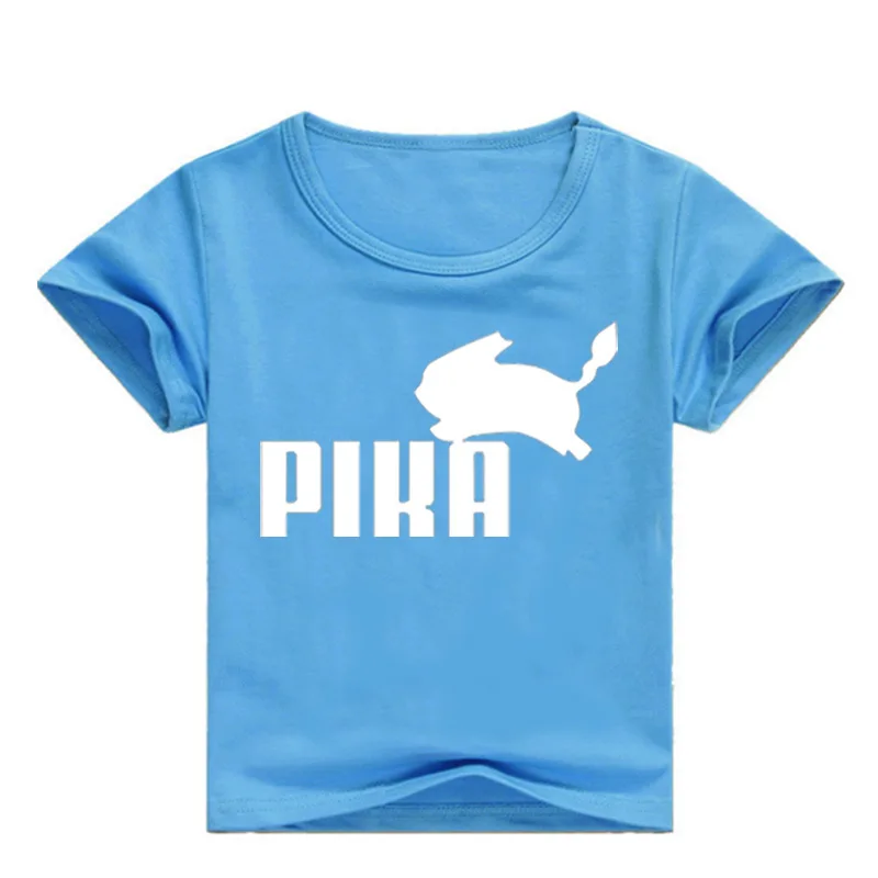 От 2 до 16 лет Модный милый мультфильма Покемоны и Покемон го Детская футболка с