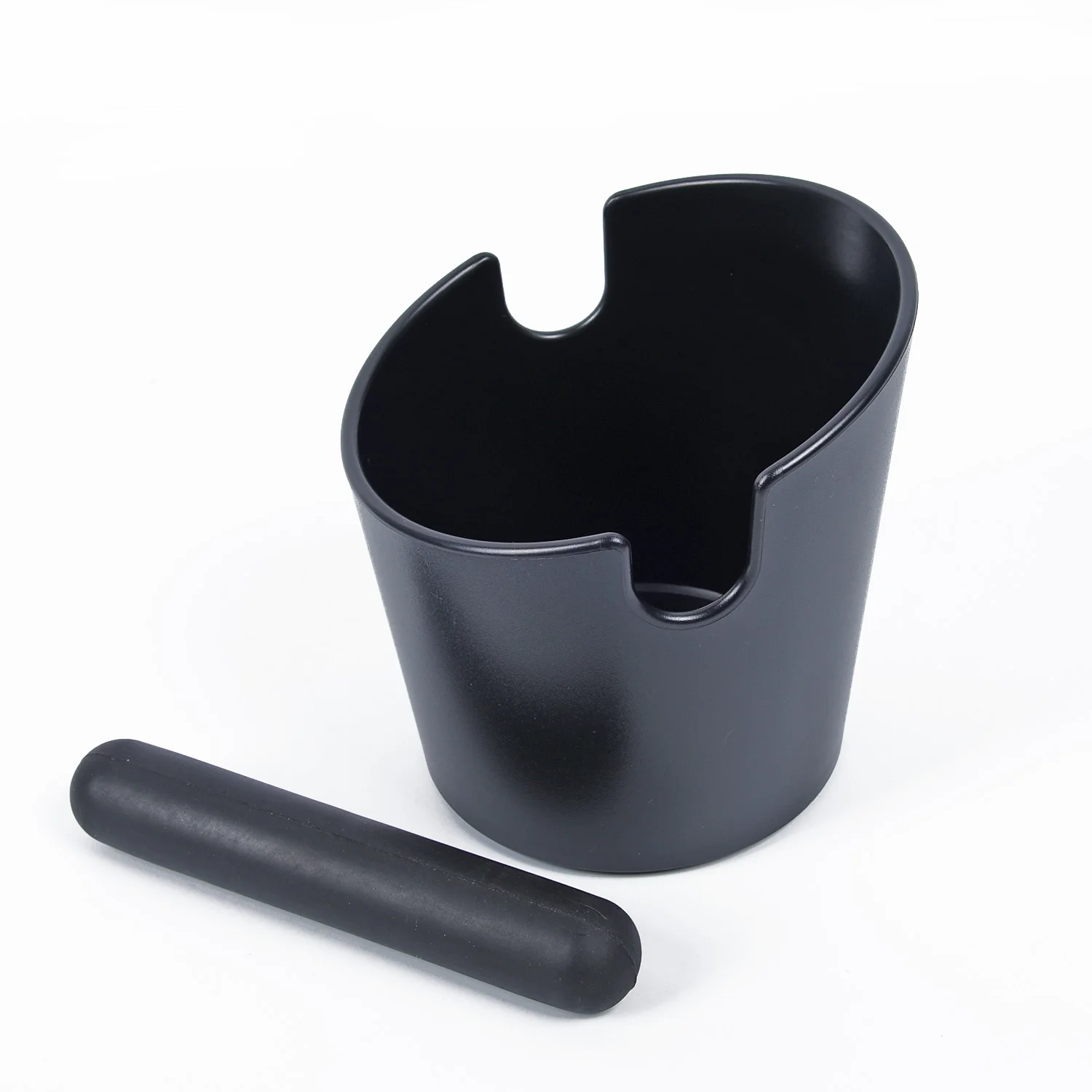 

Coffee Knock Box W/ Handle Slags Buckets Espresso Grinds Tamper Waste Bin Black