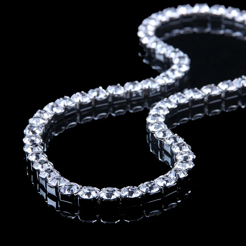 

Stonefans Fahion Luxury Rhinestone Chain Choker Necklace for Women Short Necklaces Cubic Zirconia Chain Round Party Jewelry Gift