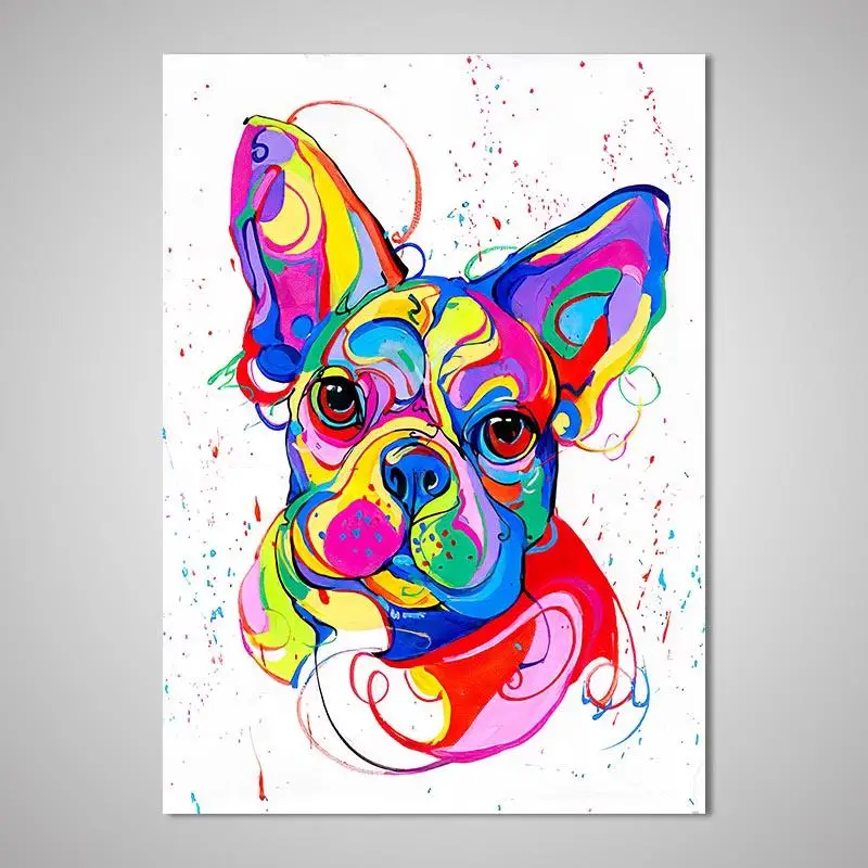 Goedkoop Schilderij Van Franse Bulldog Muur Canvas Schilderij Poster En Foto 'S Voor Kantoor Ziekenhuis Woonkamer Slaapkamer Inrichting 1T