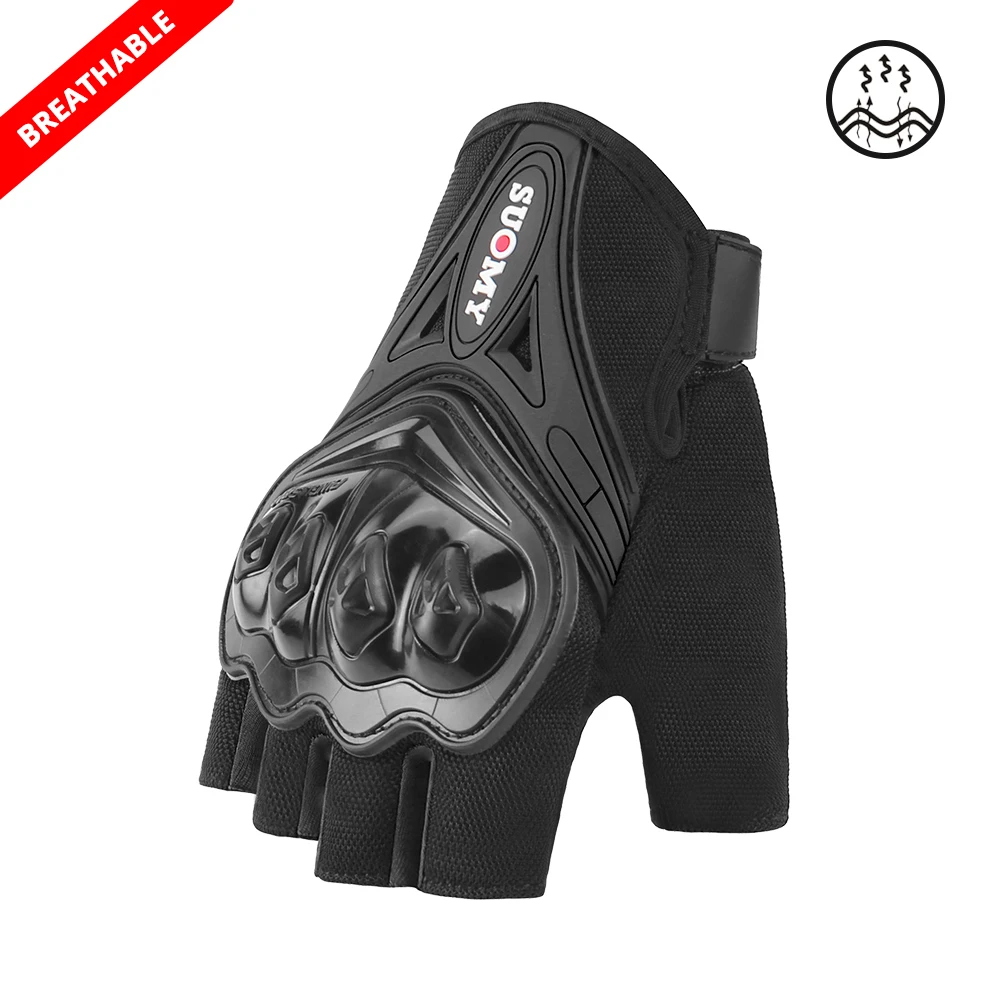 SU-10H BK Breathable SUOMY Motorcycle Gloves Men Waterproof Windproof Winter Guantes Moto Gloves Touch Screen Motorbike Riding Gloves - Color: SU-10H BK Breathable