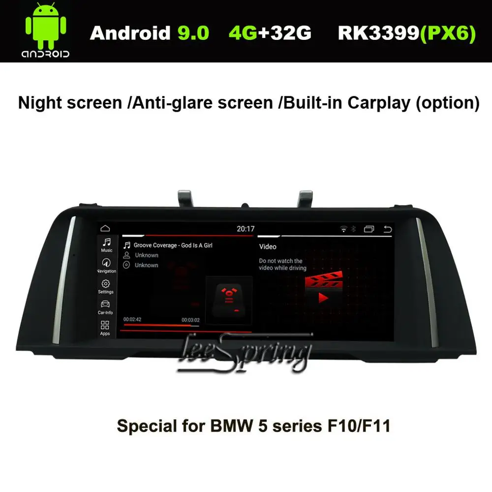 Автомобильный мультимедийный плеер 10 25 дюйма IPS экран Android 9 0 GPS навигация для BMW 5