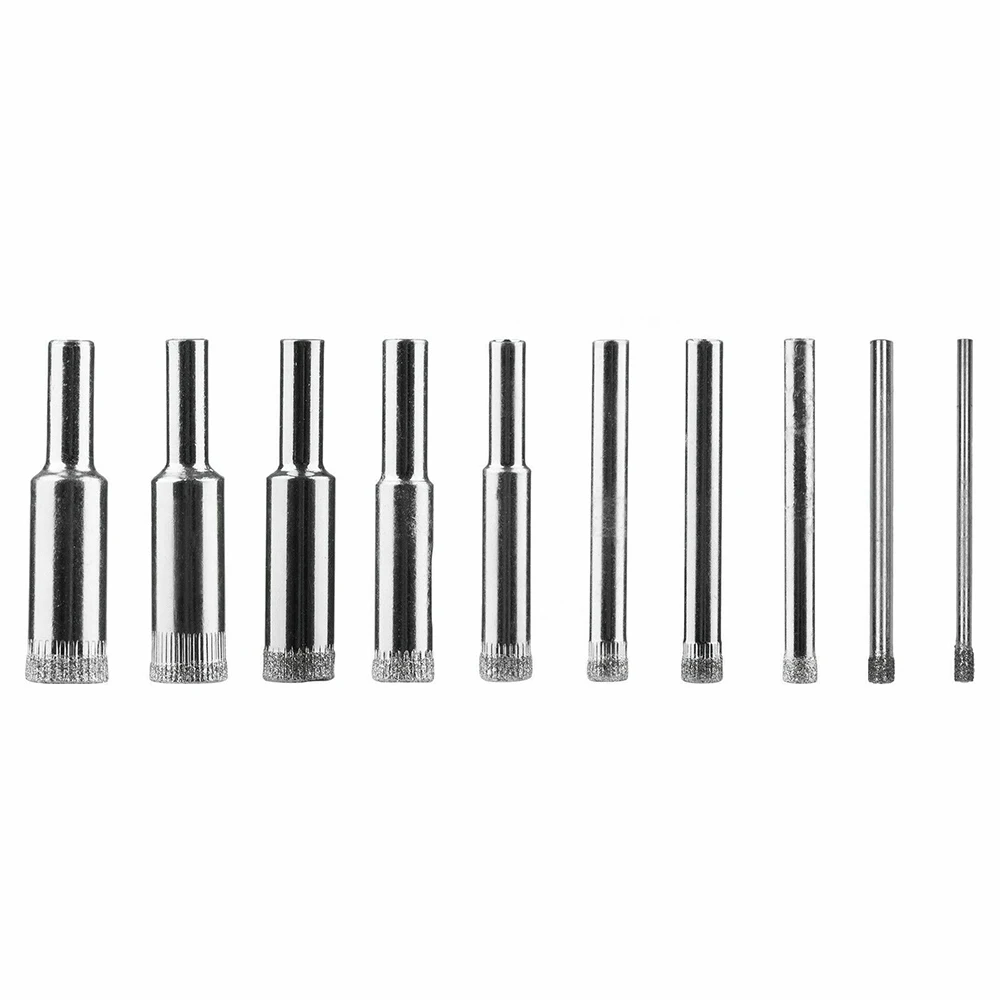 10 шт./компл. 3 14 мм алмазные сверла отверстие пилы резак стекло керамическая