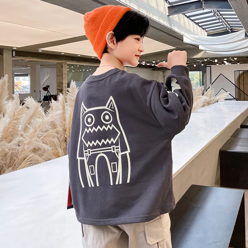 Jersey de algod&oacute;n para ni&ntilde;os y adolescentes, chaqueta, abrigo, prendas de vestir, Tops de alta calidad, 7 a 12 a&ntilde;os-1