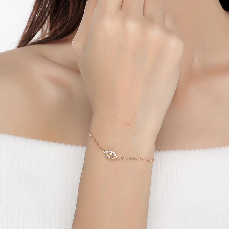 SHDEDE 925 чистого серебра цветные Драгоценности натуральный желтый кристалл