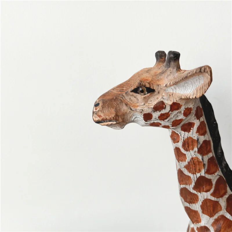 Ручная роспись твердых деревянных животных Тигр/Лев/Леопард/Зебра/Жираф Зоопарк