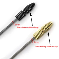 high grade copper mtb bicycle brake cable tips crimps bicycles shift end caps core inner wire end sleeves