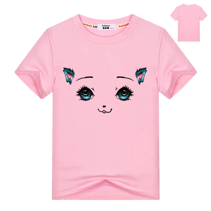 

Футболка для девочек, с изображением черного кота, с коротким рукавом