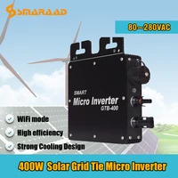 smaraad 400w solar grid tie micro inverter microinverter inversor 120v 230v ac homeuse solar pv solar waterproof ip65 pv panel
