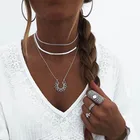 Многослойное ожерелье-чокер для женщин, цепочка в виде змеи