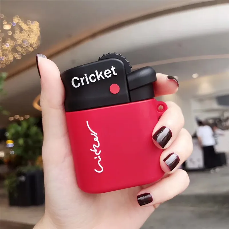 

For AirPods Case 3D Cigarette Lighter Cartoon Soft Silicone Cases For Apple Airpod 2 Case Cute Cover Funda Keychain