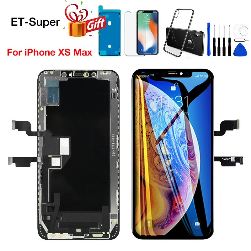 Супер lcd Замена для iPhone Xs Max дисплей с 3D сенсорным экраном дигитайзер Aseembly части