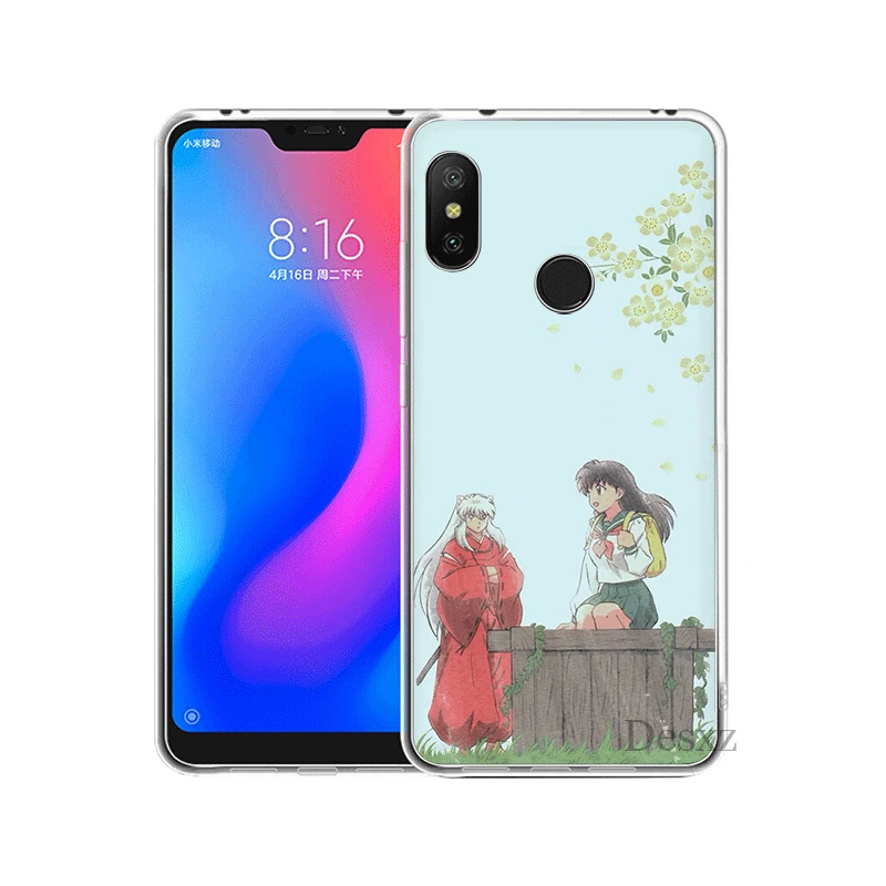 Чехол для Xiaomi Mi 5 мобильного телефона 5S 6 Mix 2S 8 A1 A2 5X 6X Lite F1 9T MAX 3 A3 Pro CC9 CC9E Cover InuYasha |