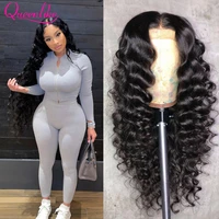 30 inch brazilian loose deep wave wig 13x6 lace front human hair wigs for black women250 density remy 6x6 curly lace closure wig