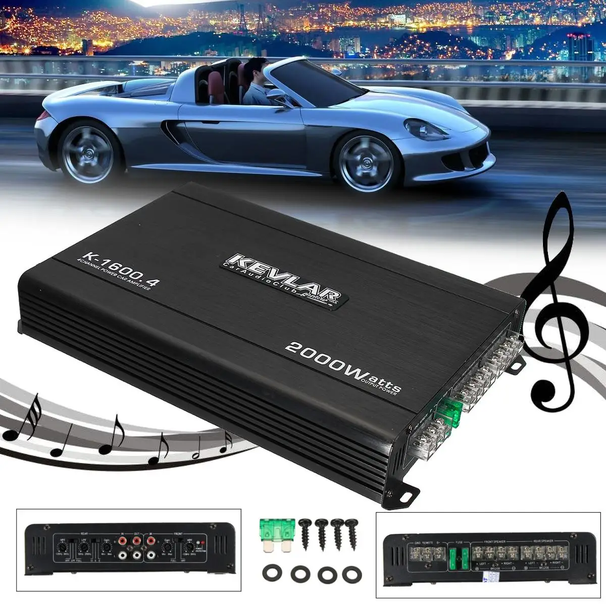 

DC 12V 2000 Watt 4-Channel Car Amplifier Audio Stereo Bass Speaker Car Audio Amplifiers Subwoofer Car Audio Amplifiers