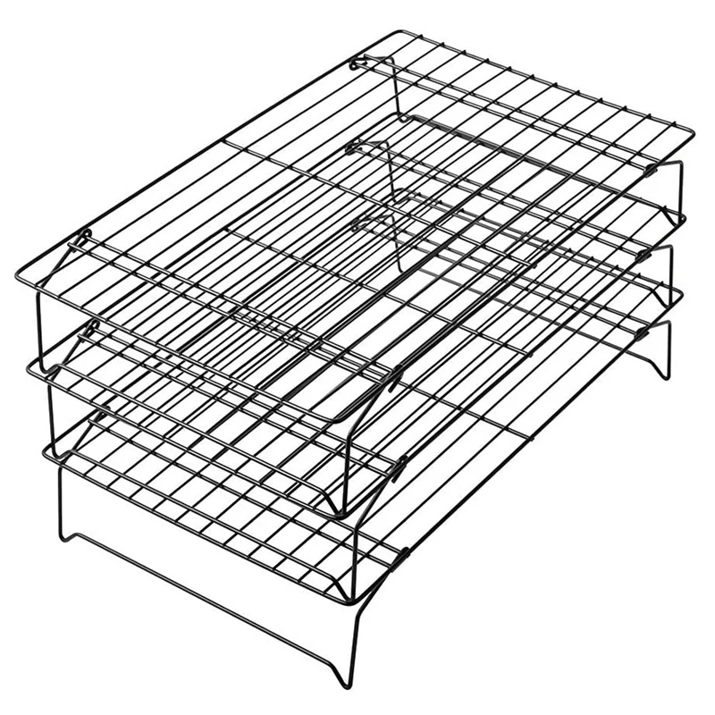 

Grade 3Tier Cooling Rack Stackable Cooling Racks for Cookies Thick-Wire Kitchen Baking Rack Legs