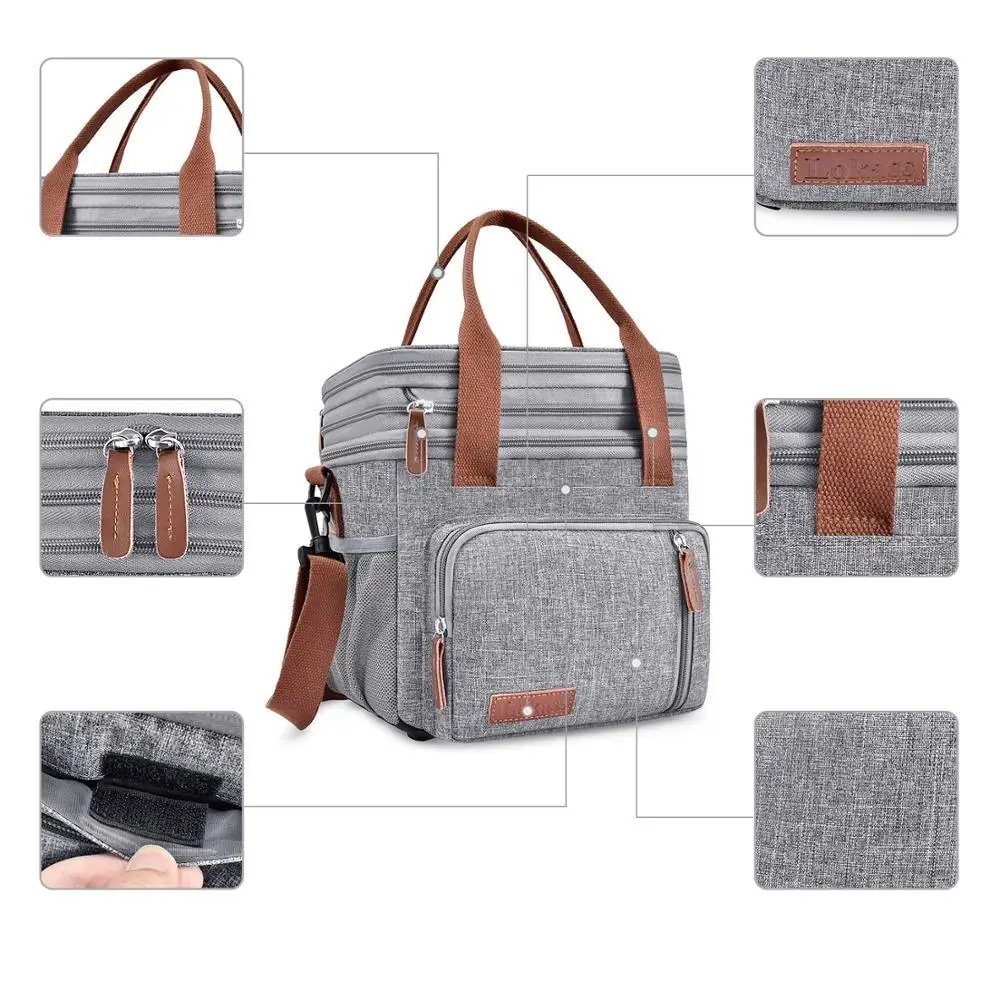 Новая двухслойная Сумка-кулер Портативная сумка для пикника упаковка льда