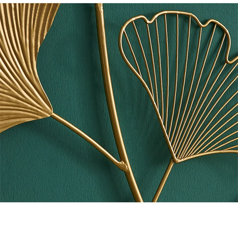 

Nordic Simulation Ginkgo Leaf Iron Art Pierced Wall Hangings Creative Living Room Entryway Metal Wall Art Decorations X2677