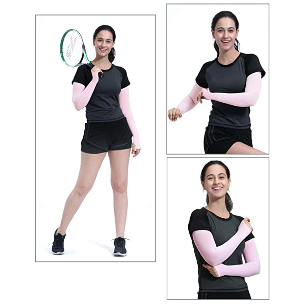 1 пара летние рукава для рук женщин и мужчин Компрессионные Рукава защита от УФ