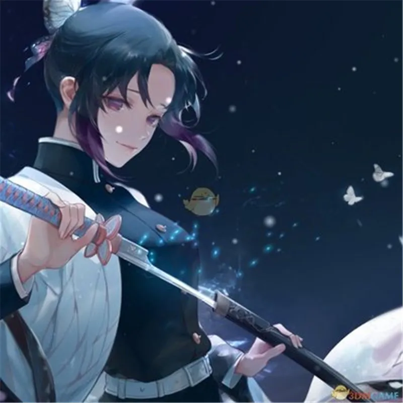 Парик для косплея шинобу из аниме рассекающий демонов термостойкий