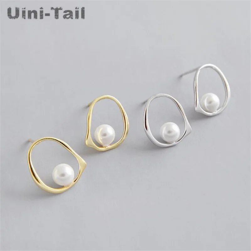 Серьги пусеты Uini Tail простые серьги из стерлингового серебра 925 пробы с