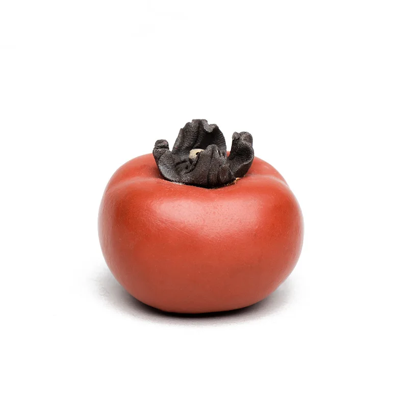 

Purple sand tea pet persimmon ornaments ornaments sculpture tea decoration handicraft tea pet budas decorativos figuras