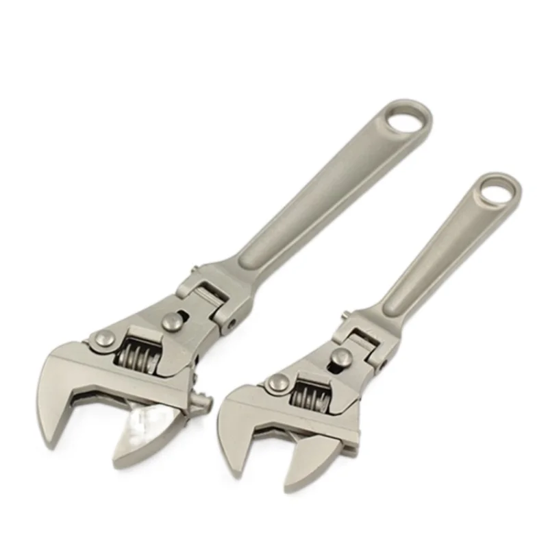 8 дюймов Регулируемый ключ Трещотка складной ручкой двойного назначения трубный