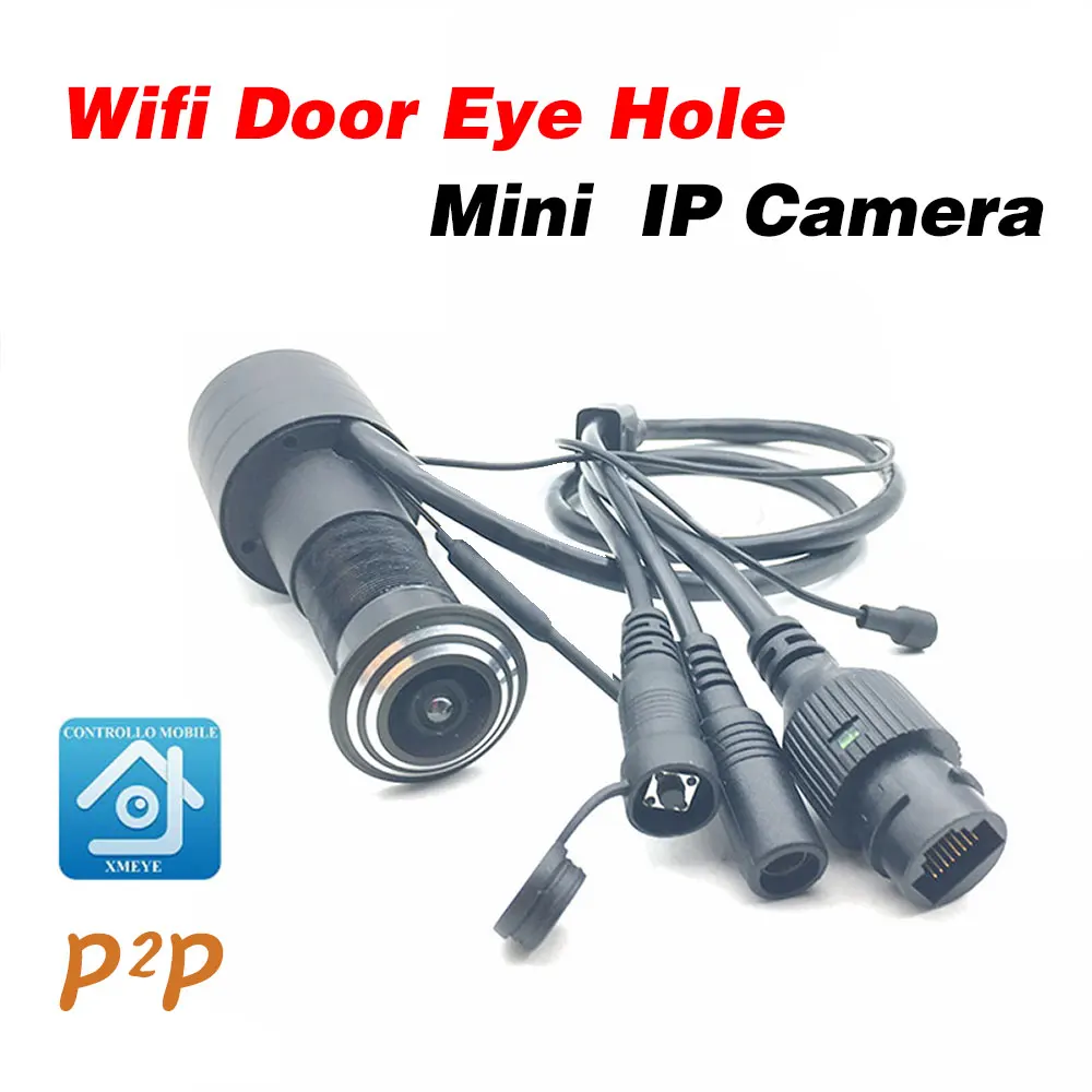 

HD 1080P Мини Wi-Fi дверной глазок IP-камера дополнительный широкоугольный объектив рыбий глаз глазок CCTV сетевая аудиокамера P2P для телефона