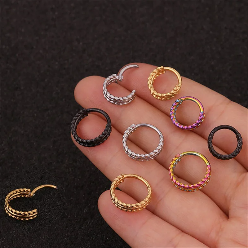 TTLIFE модные Twist Открытое кольцо гипоаллергенные серьги Daith Tragus спиральный для
