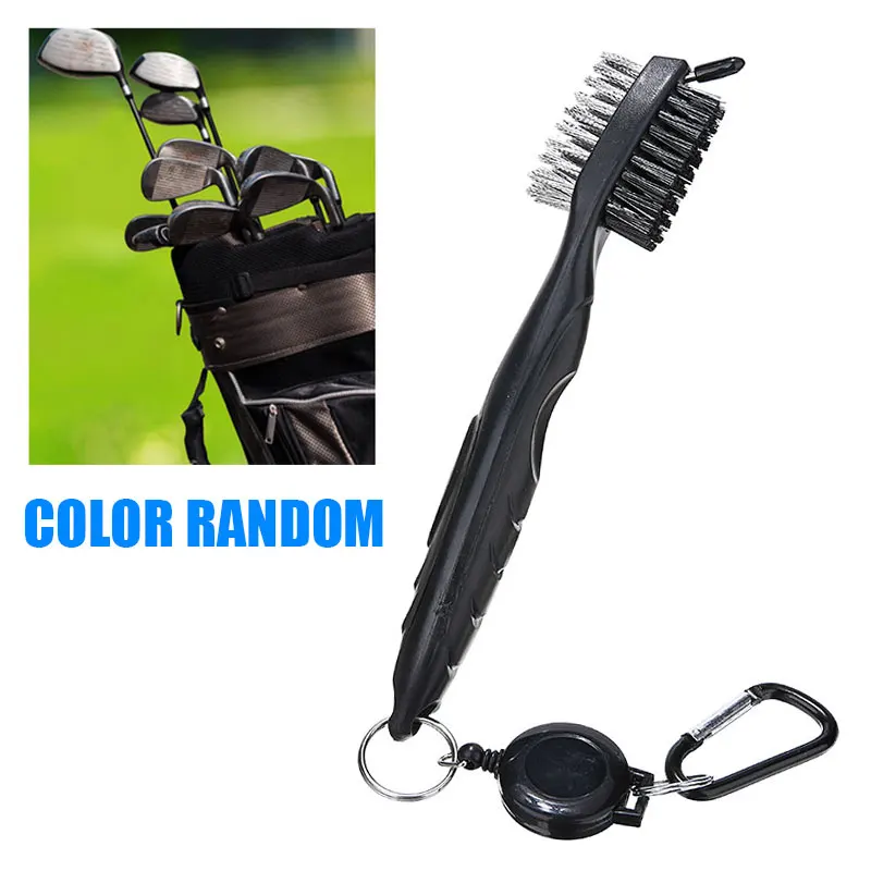 

1Pcs Multifunctional 2 Sided Metal Nylon Golf Club Head Groove Cleaner Brush Cleaning Tool Kit Golf Accessories Random Color