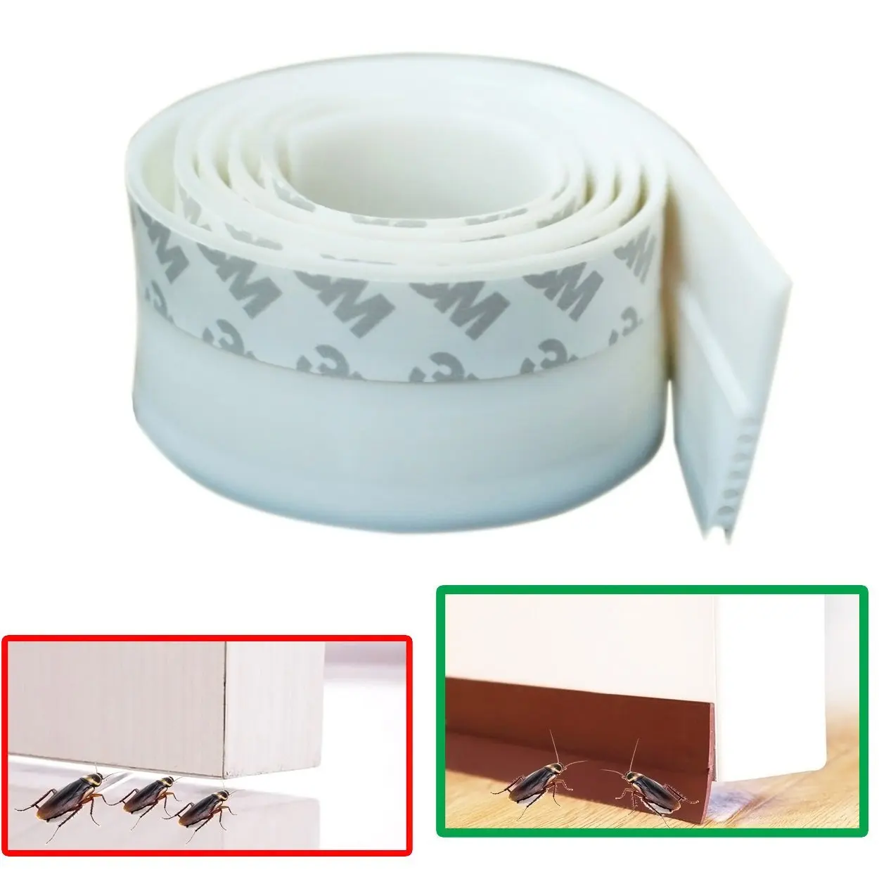 Уплотнительная лента для дверей и окон самоклеящаяся тараканов 28 мм/35