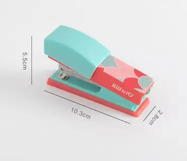 B Kawaii Пластик скобы мило стационарный бумага студент Многофункциональный 20 страниц степлер машинной вязки портативный канцелярские принадлежности - Цвет: B