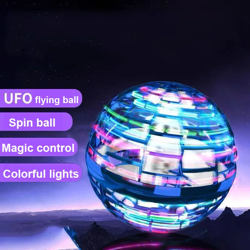 CSF&ampFlynova Flying Ball Spinner Toy Hand Controlled Drone Helicopter Rotating Mini UFO Kids Birthday Gift Toys for Children |
