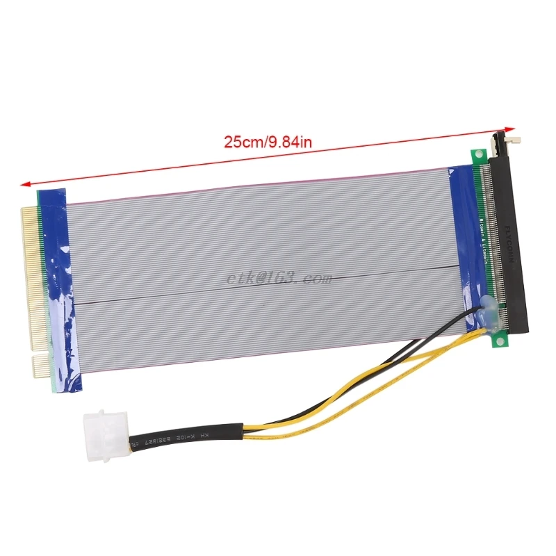 

PCI-E PCI Express 16X To 16X Riser Extension Card Powered Ribbon Extender Cable - L059 New hot