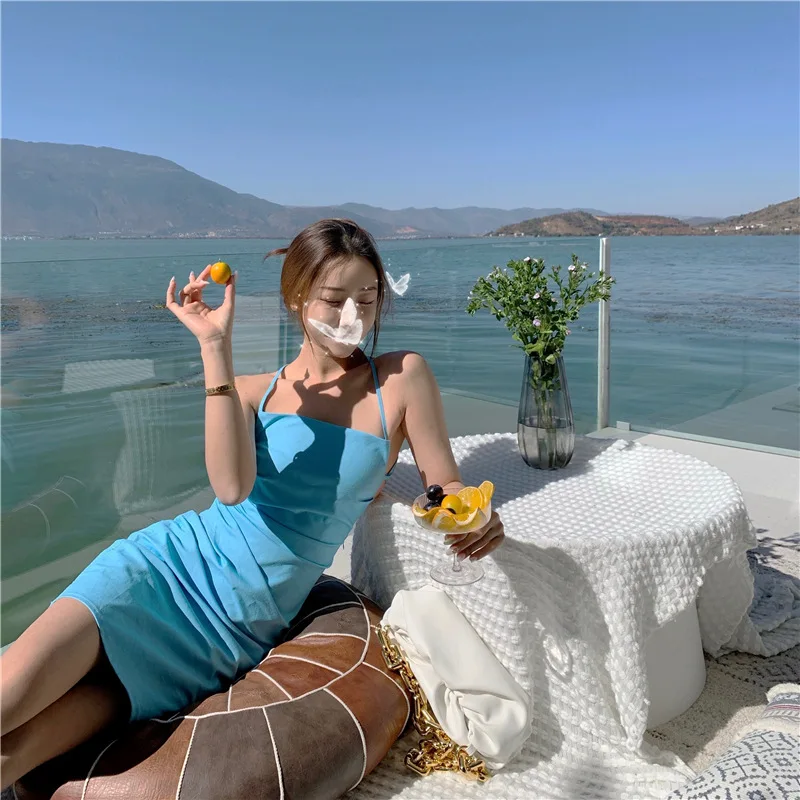 

Bodycon Dress Women Streetwear Women Fairy Dress Summer Ladies Beach Korean Clothing Women's Dress 2021