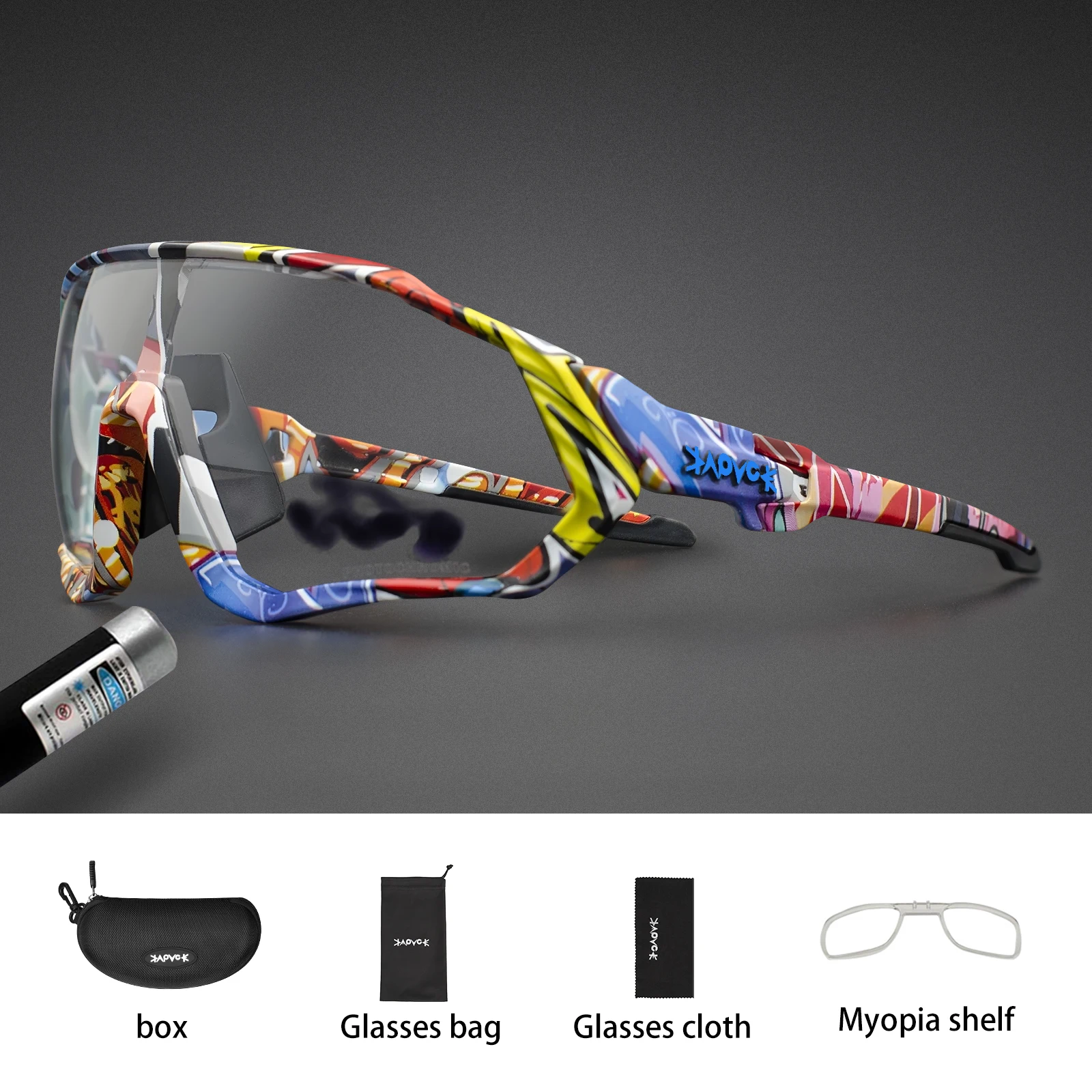 

Brand New Photochromic Cycling Goggles Mountain Bike Cycling Glasses Outdoor Sports Cycling Sunglasses UV400 Eyewear 1 Lens