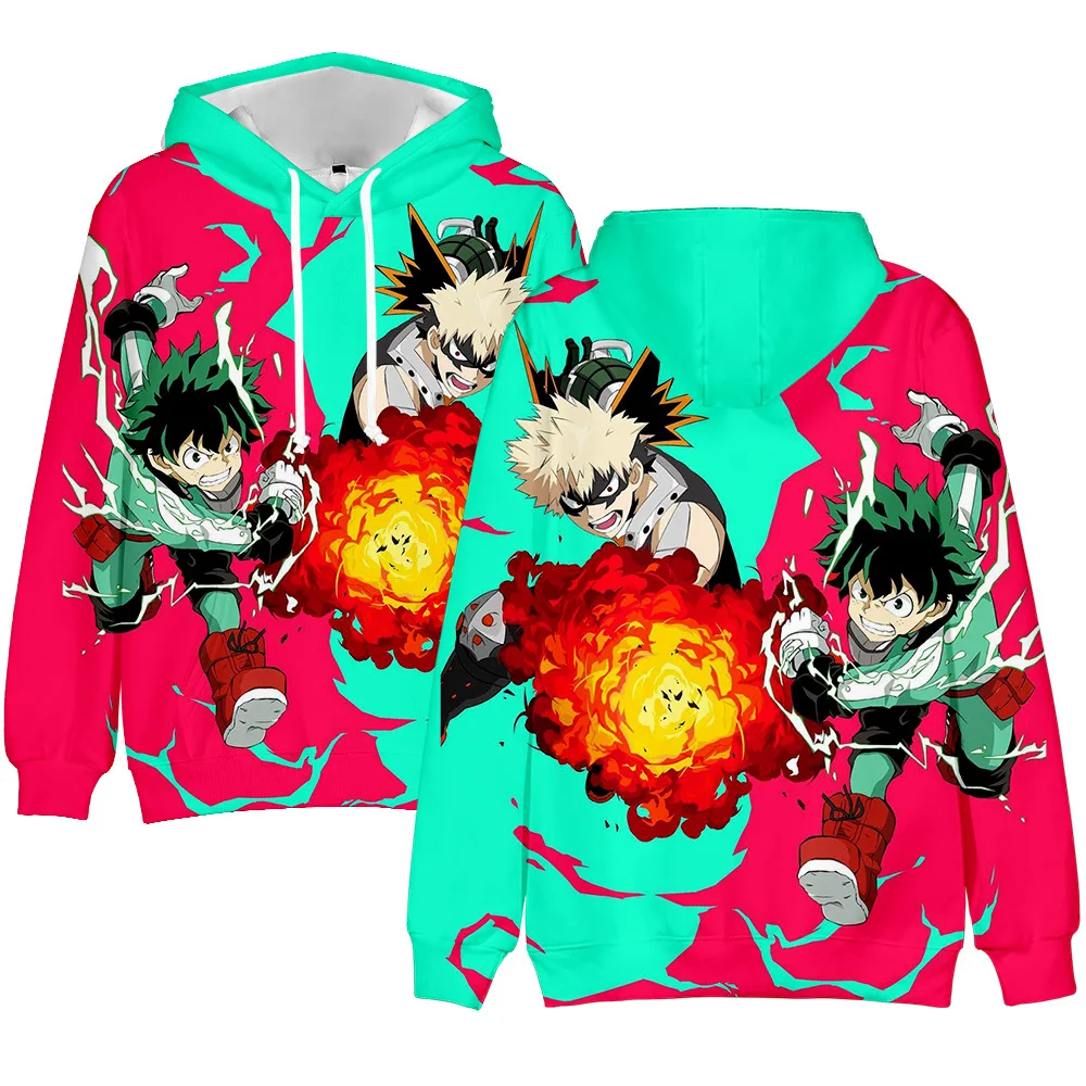 

Popular 3D Comic My Hero Academia Hoodies Men Sweatshirts Women Hot Autumn Hip Hop Hooded Boys Girls Casual Bl Men-Pullovers
