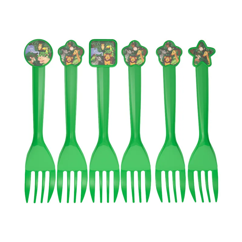 Набор одноразовой посуды в виде животного из мультфильма джунглей для детей