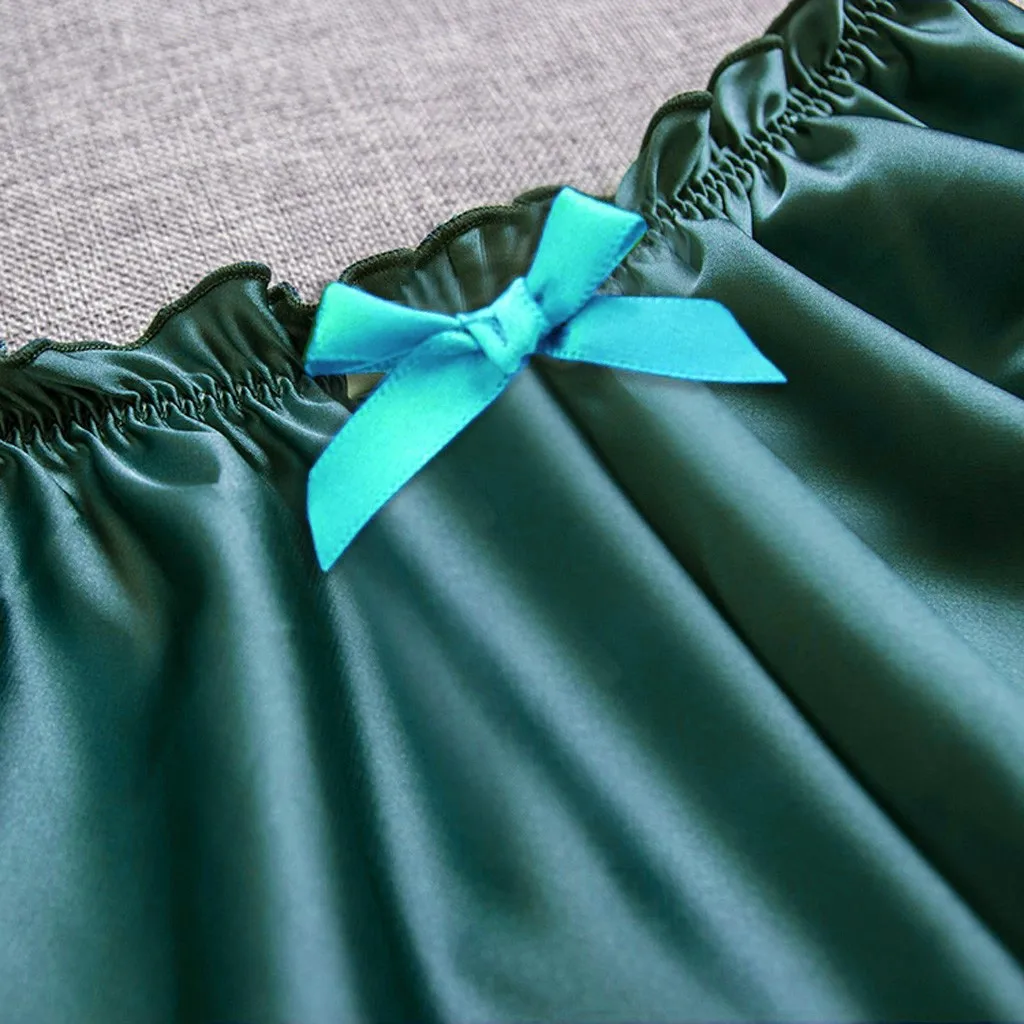 Шелковые атласные женские сексуальные трусики цветочные кружевные пижамы