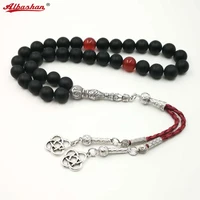 men bracelet frosted black agates tasbih turkish style muslim black onyx stone rosary